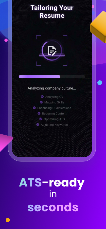 Paste any job description and let the AI do the work.